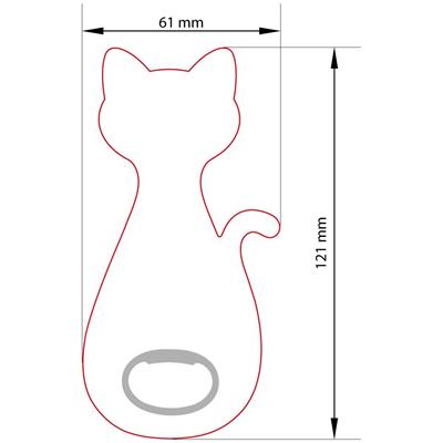 Kedi Şeklinde Magnet Açacak | Hayvan Figürlü Hediyelik Açacak