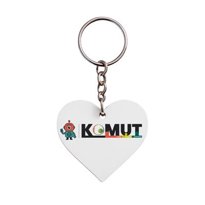 Kişiye Özel Kalp PVC Anahtarlık - UV Baskılı 45mm