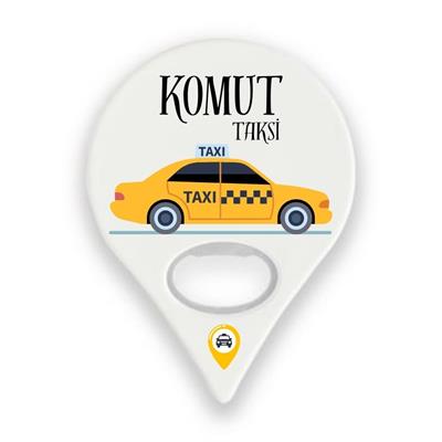 Komut Taksi Magnet Açacak – Konum Şeklinde Sarı Taksi Tanıtım Magneti