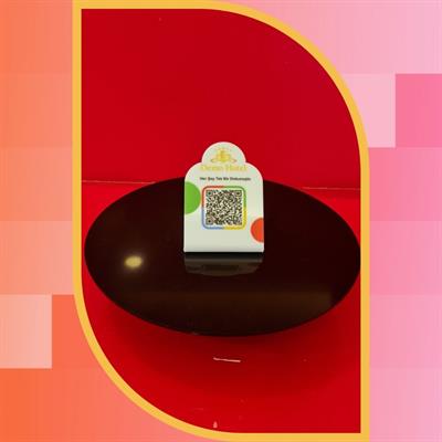 Mini White QR Code Stand - 8x5 cm Desktop QR Code Menu Board