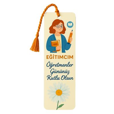 Öğretmene Hediye Kitap Ayracı - Kişiye Özel Mesajlı