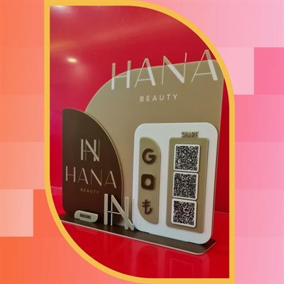 Custom Cut 30x30 cm Plexiglass QR Code Stand and A5 Brochure Holder - Corporate Promotion Board