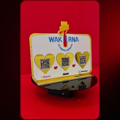 Premium Custom Logo Cut Plexi QR Board (24x18 cm)