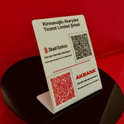 IBAN and Payment Board with QR Code - Customizable Desktop Plexiglass Sheet