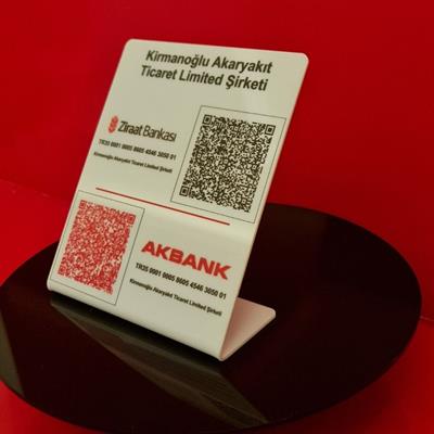 IBAN and Payment Board with QR Code - Customizable Desktop Plexiglass Sheet