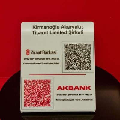 IBAN and Payment Board with QR Code - Customizable Desktop Plexiglass Sheet