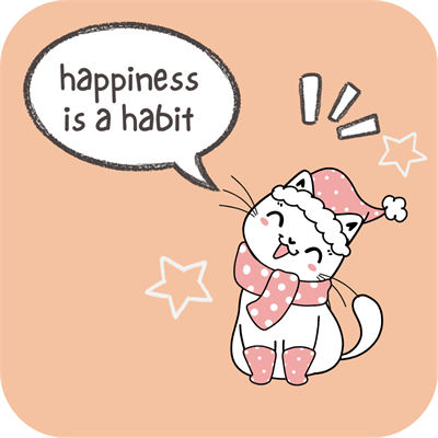 Tatlı Kedili 6lı Ahşap Bardak Altlığı