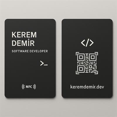 Yazılımcılara Özel NFC Kartvizit - Modern Tasarım