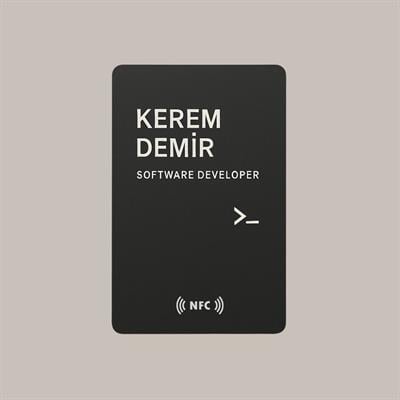 Yazılımcılara Özel NFC Kartvizit - Modern Tasarım