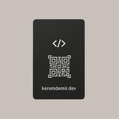 Yazılımcılara Özel NFC Kartvizit - Modern Tasarım