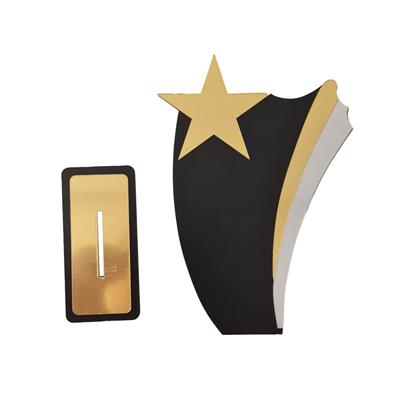 Yıldız Figürlü Öğrenci Teşekkür Plaketi - Ahşap