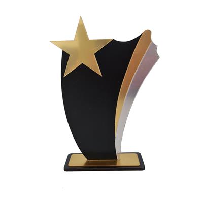 Yıldız Figürlü Öğrenci Teşekkür Plaketi - Ahşap