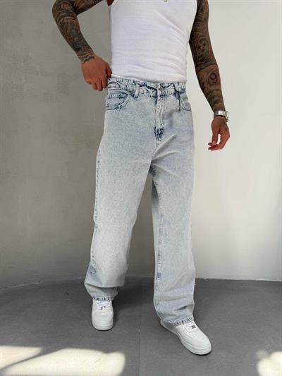 Baggy Yıkama Desenli Pantolon