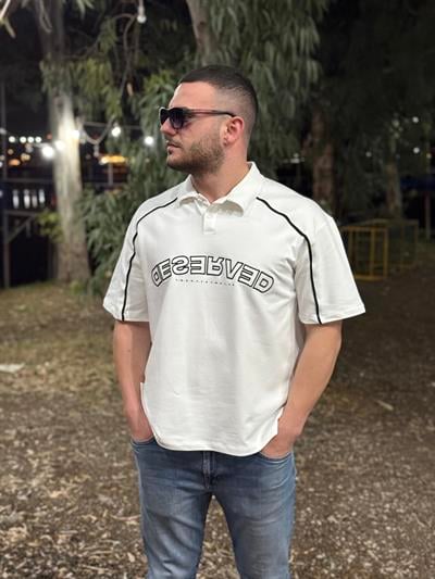 Beyaz Deserved Polo Yaka Tişört