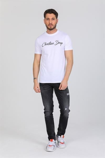 Dont Worry Yazılı Beyaz T-shirt
