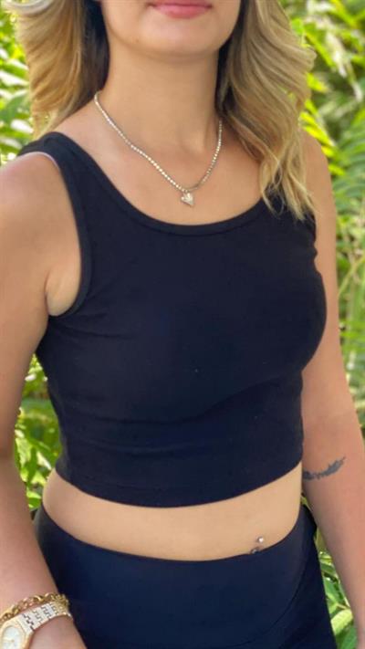 Kadın Siyah Basic Ribana Atlet Crop – Likralı Spor Üst