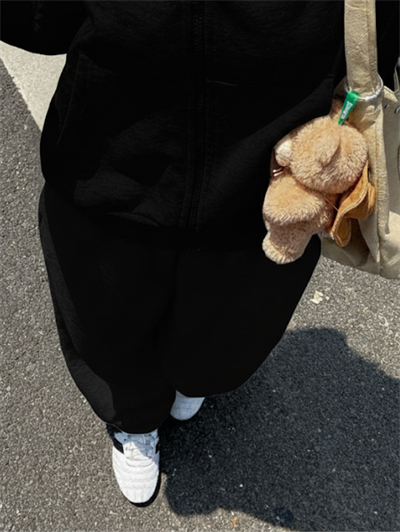 Kadın Siyah Eşofman Altı Bol Paça Oversize Jogger Pantolon Yüksek Bel Rahat Kalıp Günlük Spor Alt