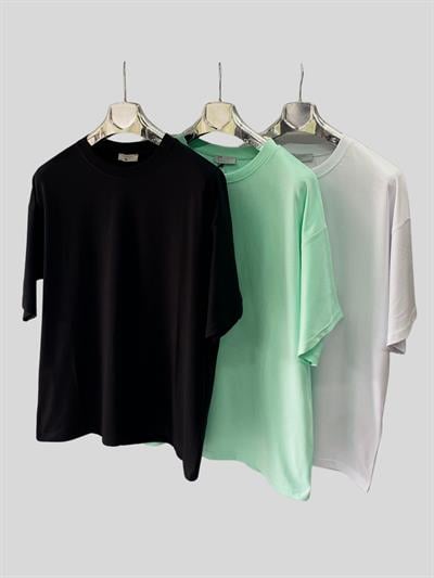 Kadın/Erkek Unisex Oversize 3lü T-Shirt