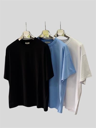 Kadın/Erkek Unisex Oversize 3lü T-Shirt