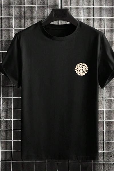 Moon Thief Baskılı Oversize Siyah Tişört