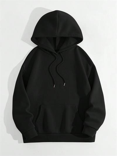 Premium Kalite | Şardonlu İçi Yumuşak %100 Pamuk Kapüşonlu | Taş Dizimli Unisex Siyah Oversize Hoodie Sweatshirt