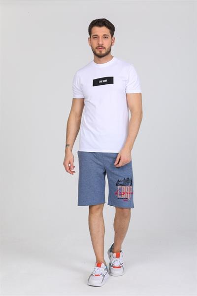 The King Yazılı Beyaz T-shirt