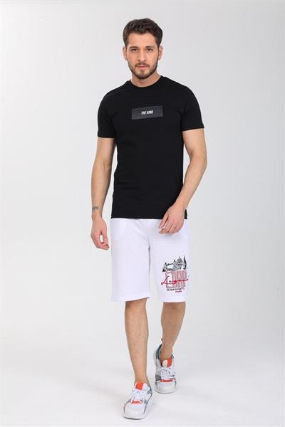 The King Yazılı Siyah T-shirt