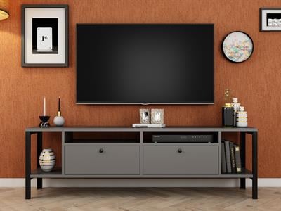 Alaluna Metal Ayaklı Antrasit 160 Cm Tv Ünitesi