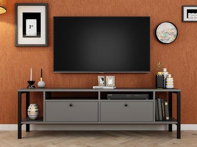 Belinda Metal Ayaklı Antrasit 180 Cm Tv Ünitesi
