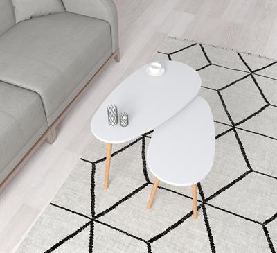 BUKET BEYAZ 2'Lİ ORTA SEHPA