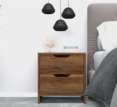 Efes 2 Çekmeceli Ceviz Komodin