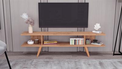 Eko Atlantik Çam Ahşap Ayaklı 160 Cm Tv Sehpası