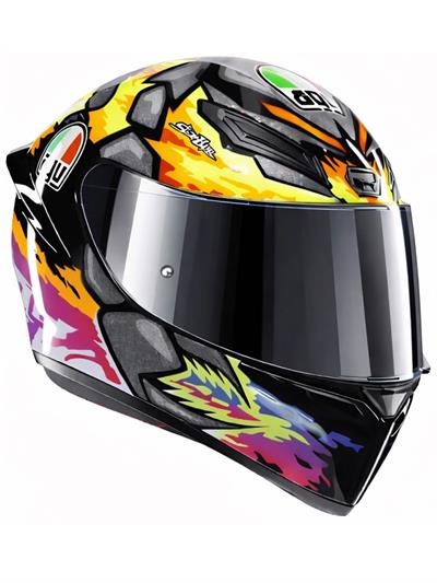 Agv K1 S Bezzecchi Kapalı Kask-Gri Vizör
