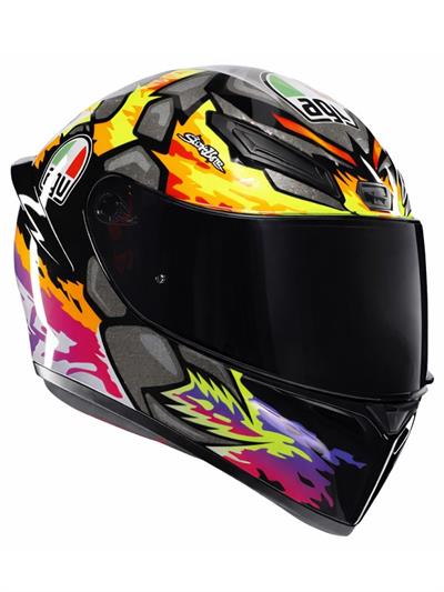 Agv K1 S Bezzecchi Kapalı Kask-Siyah Vizör