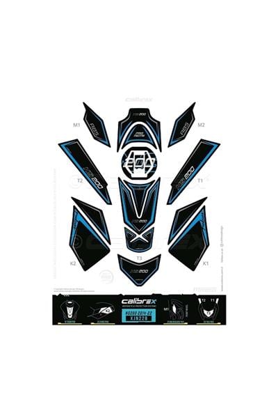 Bajaj Pulsar Ns200 Tank Pad Full Set Xjn22b