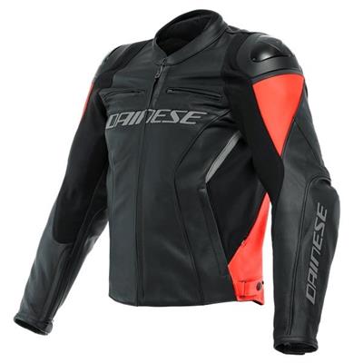 Dainese Racing 4 Black Fluo Red Deri Mont