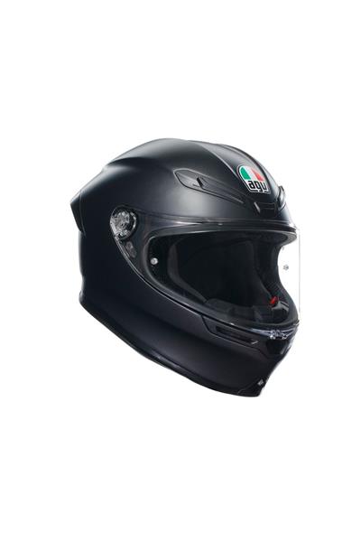 K6 S Mono Matt Black Kapalı Kask