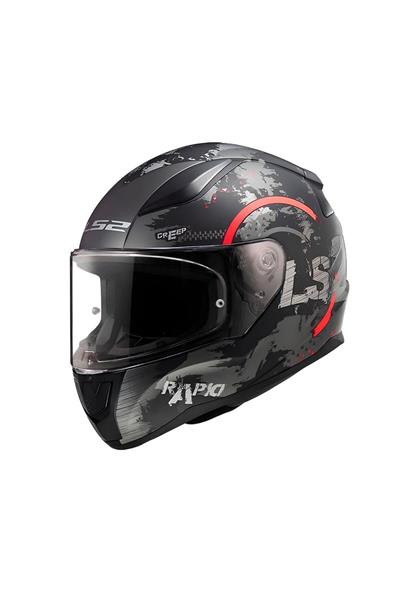 Rapid 2 Circle Mat Siyah-kırmızı Kask