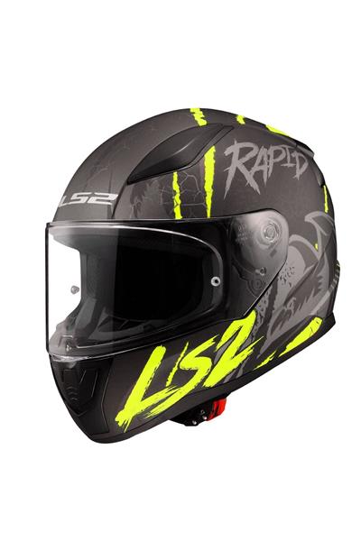 Rapıd 2 Raven Mat Siyah-gri-neon Sarı Kask Xl