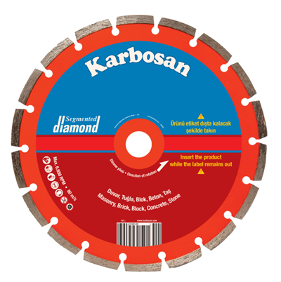 KARBOSAN 115 x 2,0 x 22 mm Segmentli Beton Elmas Kesici Testere - Profesyonel Beton, Tuğla ve Sert Yapı Malzemeleri İçin Yüksek Performanslı Kesme Diski