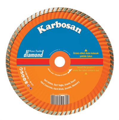 KARBOSAN 115 x 2,2 x 22 mm Kanallı Turbo Granit Elmas Kesici Testere - Profesyonel Sert Granit, Doğal Taş ve Mermer İçin Yüksek Performanslı Kesme Diski