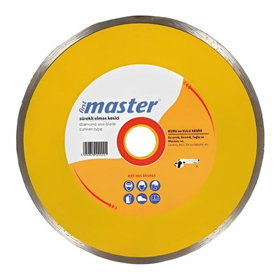 MASTER 505061 Sürekli Fayans Seramik Elmas Testere Bıçağı Sulu Kesim 180 mm - Profesyonel Çatlaksız Geniş Karo Porselen Kesici Elmas Bıçak