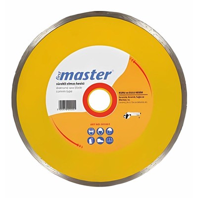 MASTER 505060 Sürekli Fayans Seramik Elmas Testere Bıçağı Sulu Kesim 115 mm - Profesyonel Çatlaksız İnce Sırlı Karo Porselen Kesici Elmas Bıçak