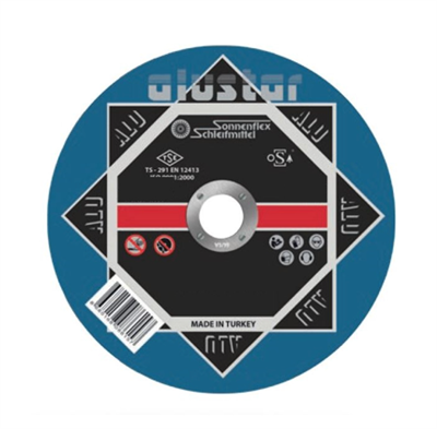 SONNENFLEX ALUSTAR 125 x 1,0 x 22 mm Süper İnce Kesici Disk (AS 60 Q BFA ALU) - Alüminyum ve Yumuşak Metaller İçin Sıvanma Yapmayan Profesyonel Kesme Taşı