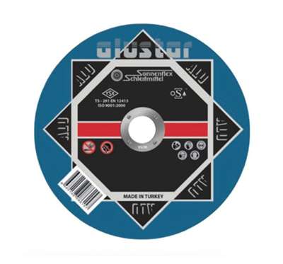 SONNENFLEX ALUSTAR 125 x 1,6 x 22 mm Süper İnce Kesici Disk (AS 60 Q BFA ALU) - Alüminyum ve Yumuşak Metaller İçin Sıvanma Yapmayan Profesyonel Kesme Taşı