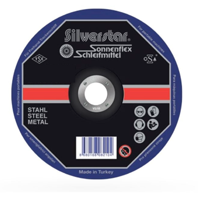 SONNENFLEX Silverstar 115 x 6,0 x 22 mm NK Flex Taşlama Taşı (AS 24 P BF) - Profesyonel Metal ve Çelik Yüzeyler İçin Ağır Hizmet Çapak Alma ve Tesviye Diski