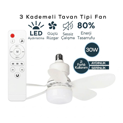 VENTUS Tavan Tipi Fan 3 Kademeli Vantilatör - Profesyonel Endüstriyel Tavan Pervanesi ve Hava Sirkülasyon Fanı