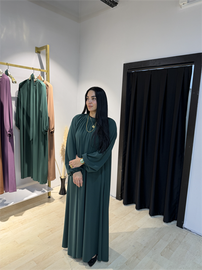  HİRA MODEL PETROL YEŞİLİ--Ferace