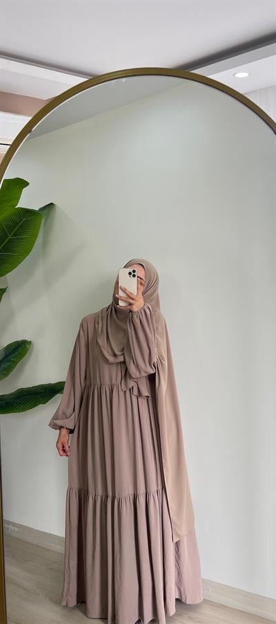 Aişe Model Bej--Elbise