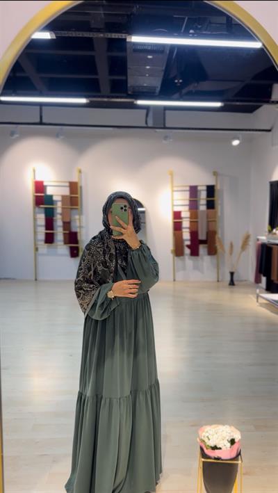 Aişe Model Mint Yeşili--Elbise
